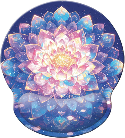 Memory Foam Wrist Support Mouse Pad Comfortable Padded Wrist Mousepads 9In X10In Desktop Notebook Mouse Mat (Galaxy Foam)