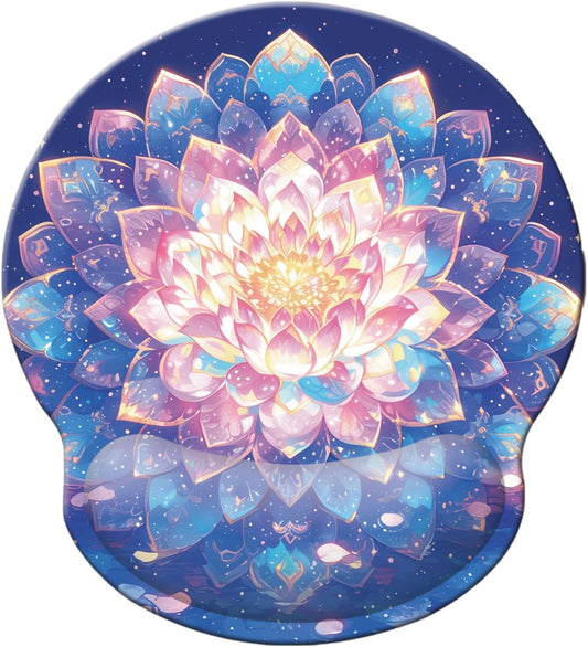 Memory Foam Wrist Support Mouse Pad Comfortable Padded Wrist Mousepads 9In X10In Desktop Notebook Mouse Mat (Galaxy Foam)