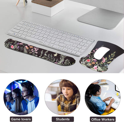 Keyboard Wrist Rest and Mouse Wrist Rest Pad, Made of Memory Foam, Ergonomic Support, Easy Typing and Relieve Wrist Pain, Perfect for Gaming, Computer, Office, Laptop (G-Morandi)