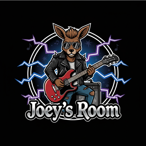 Joey's Room Logo with Guitar